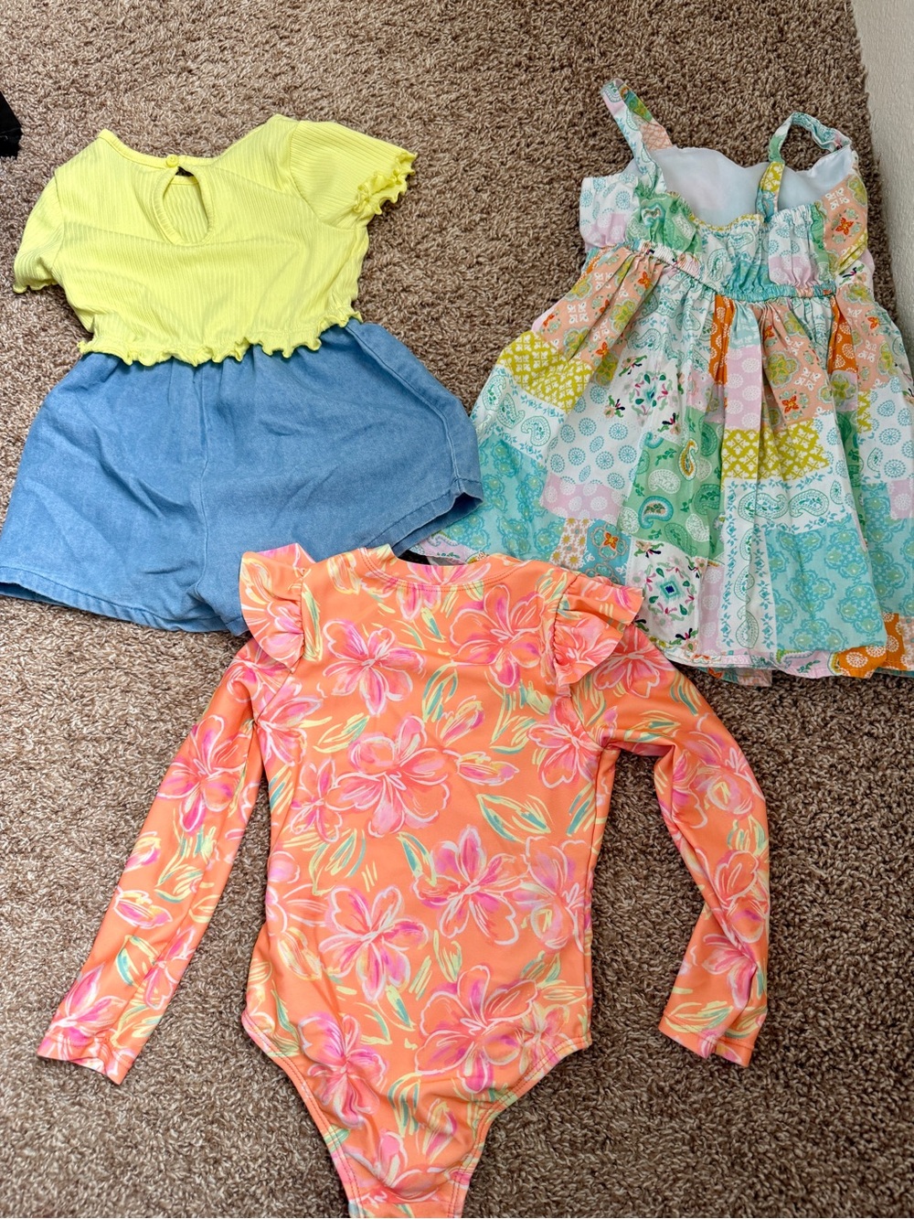 3T Summer Bundle Romper Rashguard Sun Dress - Picture 2 of 5